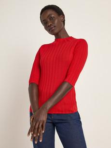 Ribbed Sweater Half Sleeve GOTS via LANIUS