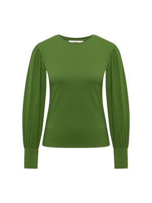 Shirt with gathered sleeve (GOTS) from LANIUS
