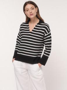 Polo collar sweater (GOTS) via LANIUS