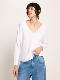 Shirt (GOTS) with V-neck via LANIUS