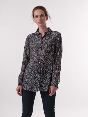Shirt blouse print floral illusion from LANIUS