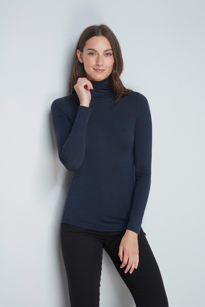 Roll Neck Micro Modal Top from Lavender Hill Clothing