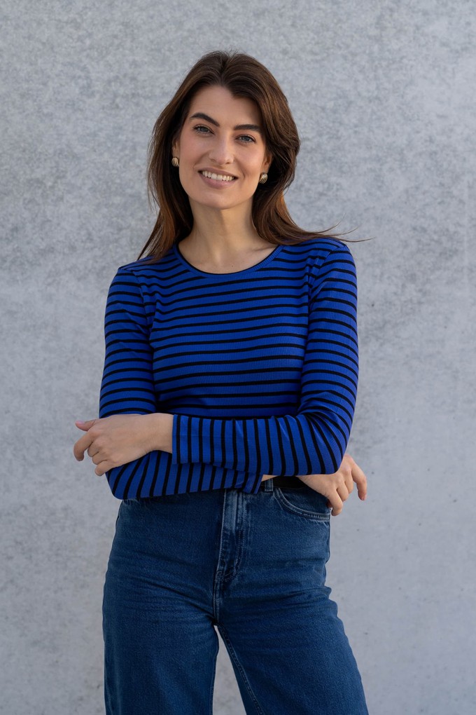 Striped Crew Neck T-shirt from Lavender Hill Clothing