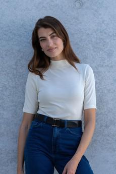 Mock Neck Micro Modal Top via Lavender Hill Clothing