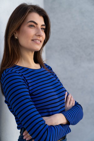 Striped Crew Neck T-shirt from Lavender Hill Clothing