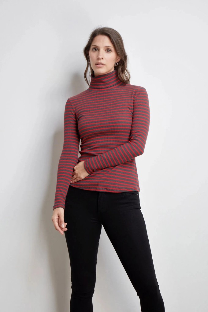 Striped Cotton Roll Neck (Sale) from Lavender Hill Clothing