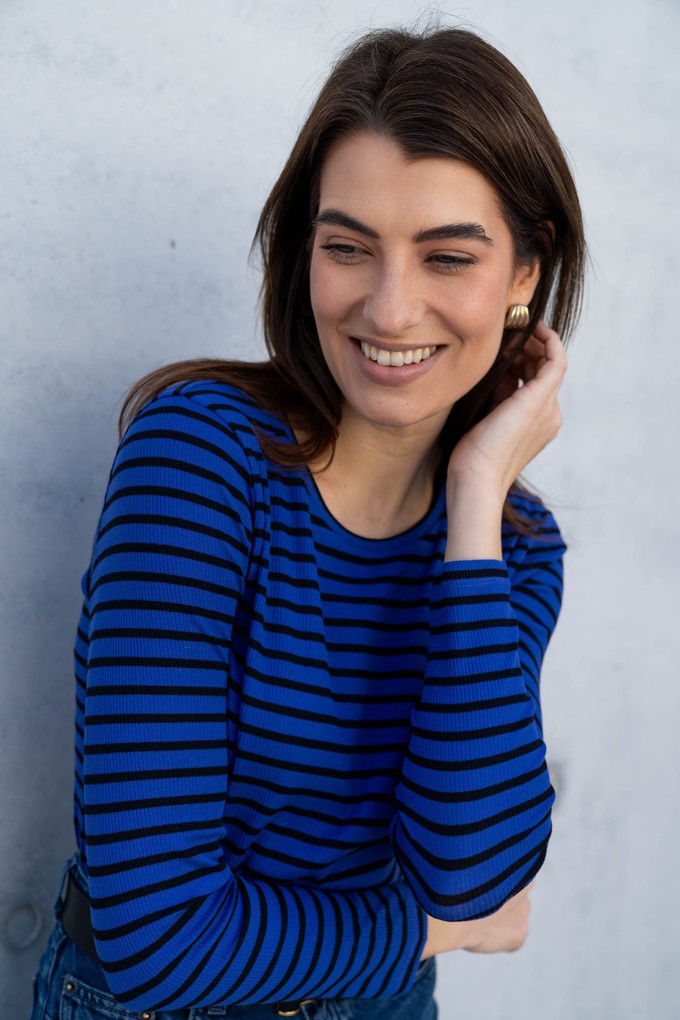 Striped Crew Neck T-shirt from Lavender Hill Clothing