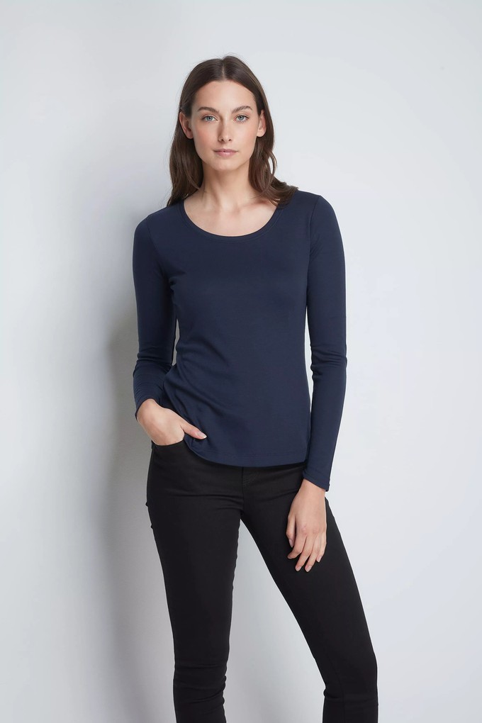 Long Sleeve Scoop Neck Cotton Modal Blend T-shirt Bundle from Lavender Hill Clothing