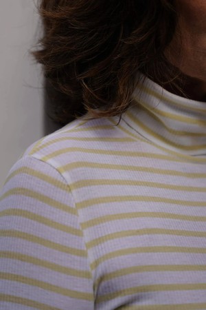 Striped Cotton Roll Neck (Sale) from Lavender Hill Clothing