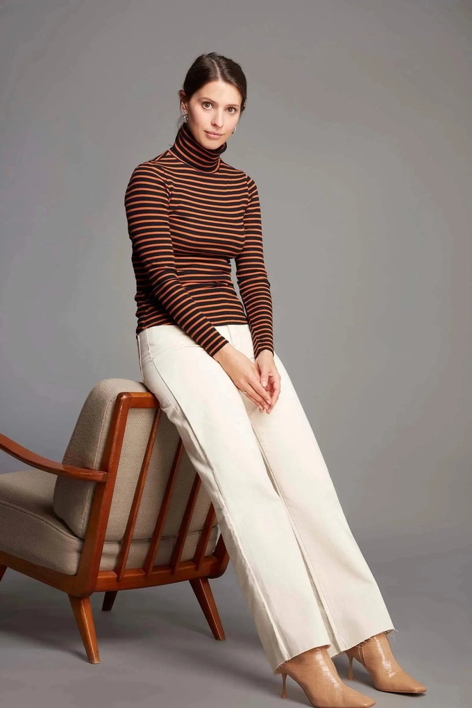 Striped Cotton Roll Neck (Sale) from Lavender Hill Clothing