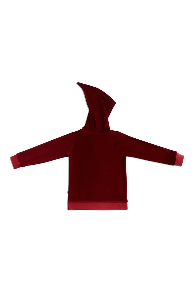 2694 BO | Kids Jacket with pointy hood - Bordeaux from Leela Cotton