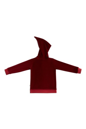 2694 BO | Kids Jacket with pointy hood - Bordeaux from Leela Cotton