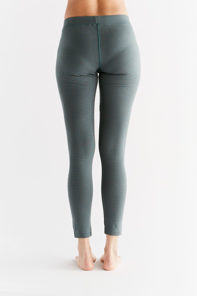 1611-064 | Women Leggings cotton jersey - Fir/Tabasco from Leela Cotton