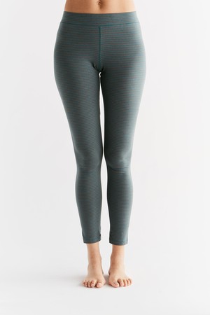 1611-064 | Women Leggings cotton jersey - Fir/Tabasco from Leela Cotton