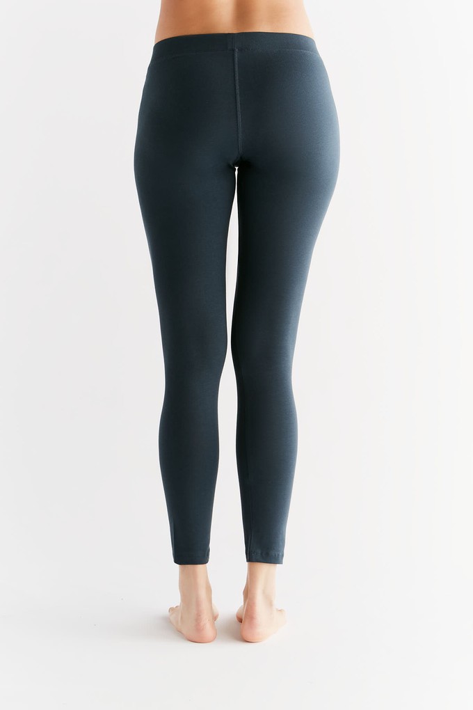 1611-048 | Women Leggings cotton jersey - Navy from Leela Cotton