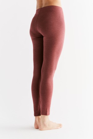 1611-062 | Women Leggings cotton jersey - Rust red/coffee from Leela Cotton