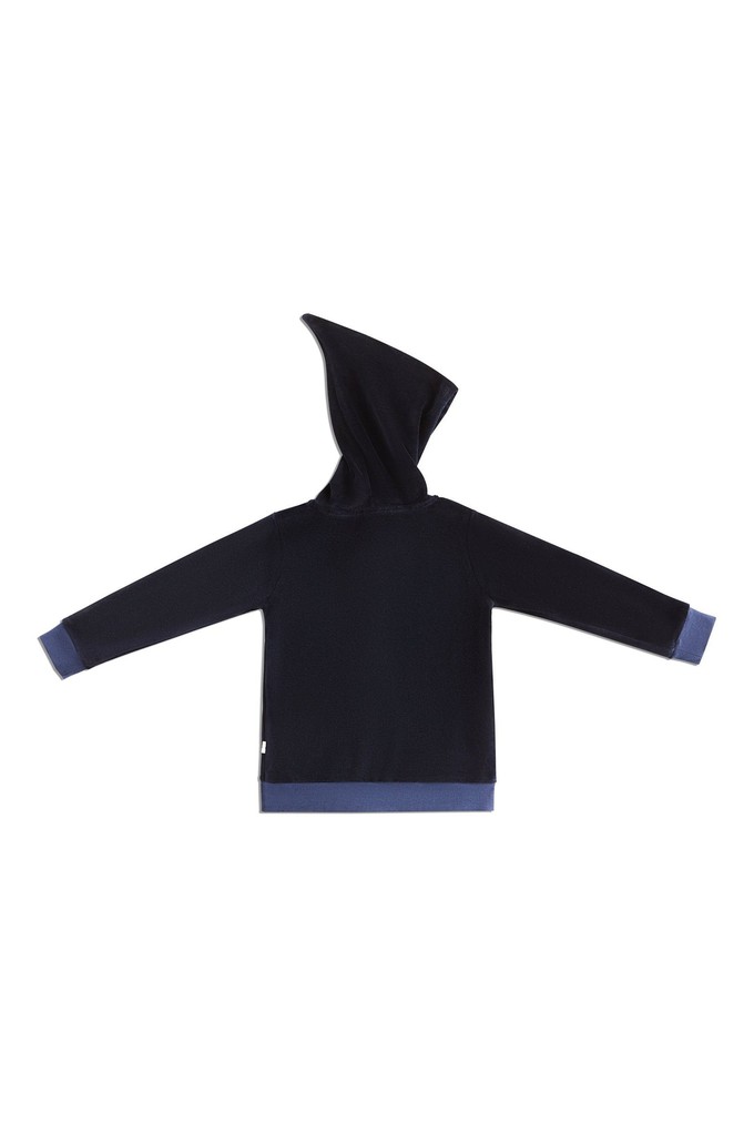 2694 AB | Kids Jacket with pointy hood - Night blue from Leela Cotton
