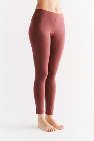 1611-062 | Women Leggings cotton jersey - Rust red/coffee from Leela Cotton