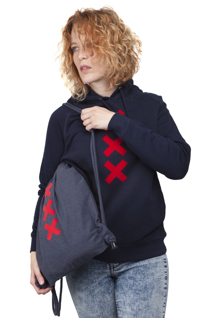 XXX Amsterdam Hoodie - Navy (Red Suede) from Loenatix