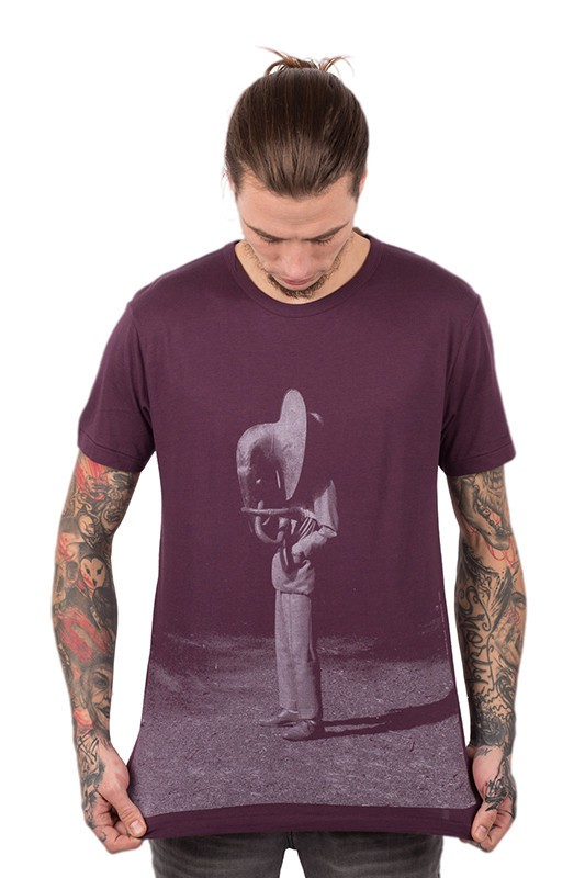 Heartcore T-shirt - Bamboo - Eggplant from Loenatix