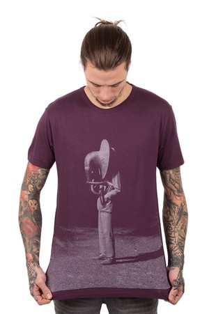 Heartcore T-shirt - Bamboo - Eggplant from Loenatix