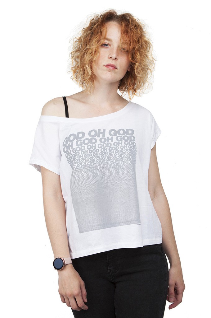 God oh god T-shirt - Off the shoulder from Loenatix