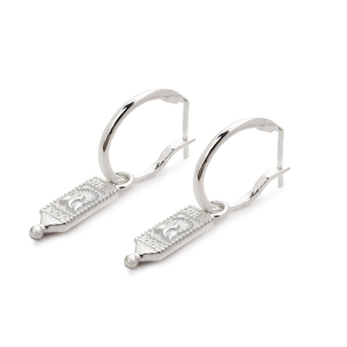 Peacock Hoops Silver Outlet from Loft & Daughter