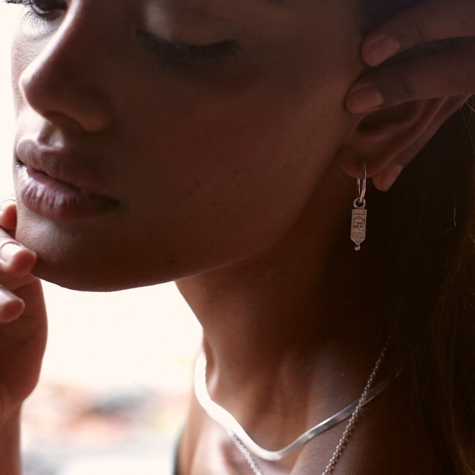 Peacock Hoops Silver Outlet from Loft & Daughter