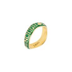 Enough Affirmation Stacking Ring Green - Outlet via Loft & Daughter