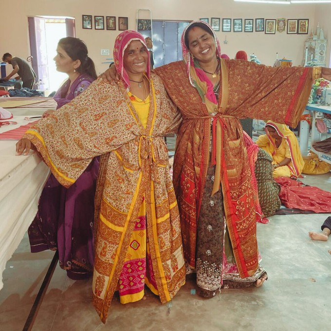 If Saris Could Talk Maxi Kimono- Mini Violet from Loft & Daughter