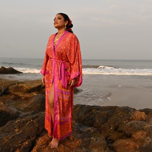 If Saris Could Talk Maxi Kimono-Rich Riad from Loft & Daughter