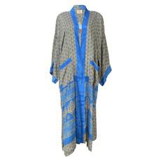 If Saris Could Talk Maxi Kimono- Lotus Lagoon via Loft & Daughter