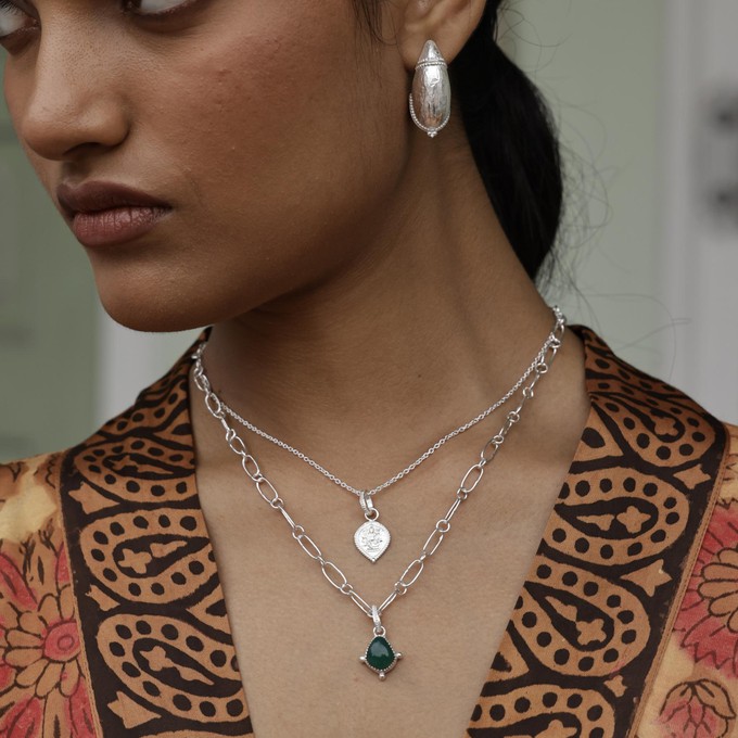 Soul Stone Charm Green Onyx Silver from Loft & Daughter