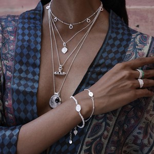 Amara Choker Red Garnet Silver from Loft & Daughter