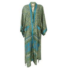 If Saris Could Talk Maxi Kimono- Sky Garden via Loft & Daughter