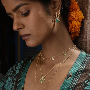 Soul Stone Hoops Green Onyx from Loft & Daughter