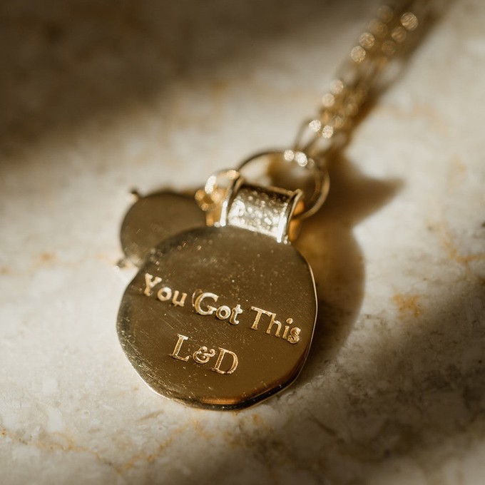 You Got This/ Athena Shield Pendant from Loft & Daughter