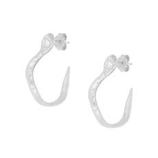 Serpent Hoops Silver Outlet via Loft & Daughter