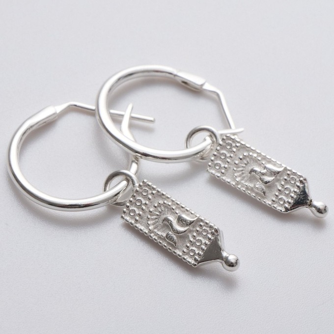 Peacock Hoops Silver Outlet from Loft & Daughter