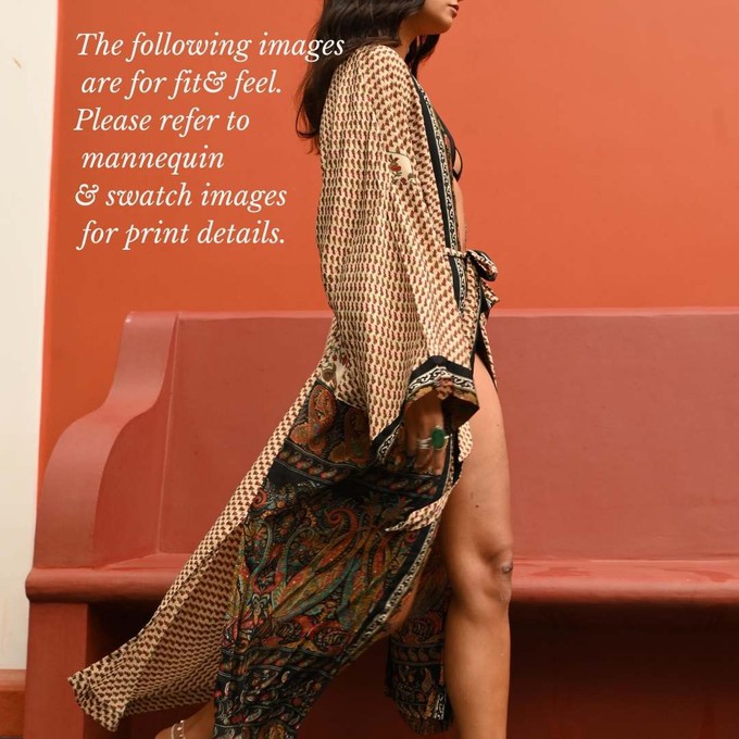 If Saris Could Talk Maxi Kimono- Autumn Paisley from Loft & Daughter