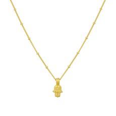 Tiny Hamsa Choker Gold Vermeil via Loft & Daughter