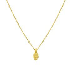 Tiny Hamsa Choker Gold Vermeil via Loft & Daughter