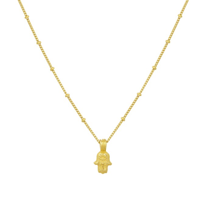 Tiny Hamsa Choker Gold Vermeil from Loft & Daughter