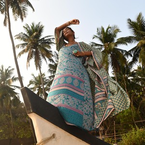 If Saris Could Talk Maxi Kimono- Fired Floral from Loft & Daughter
