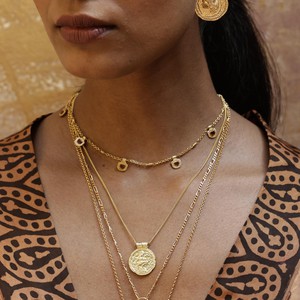 Amara Choker Red Garnet Silver from Loft & Daughter