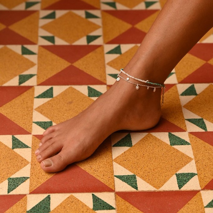 Bopa Coin Anklet Silver from Loft & Daughter