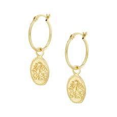 Baby Courage Hoops Gold Vermeil via Loft & Daughter