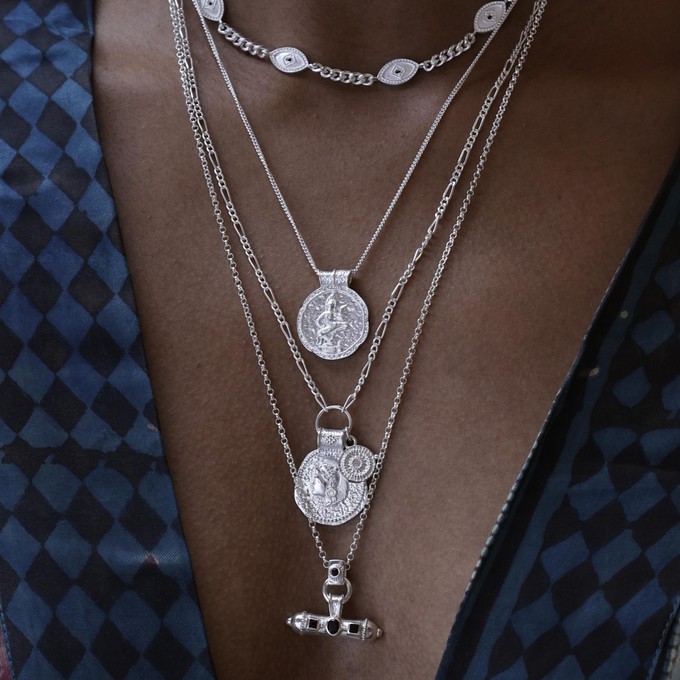 You Got This/ Athena Shield Pendant Silver from Loft & Daughter