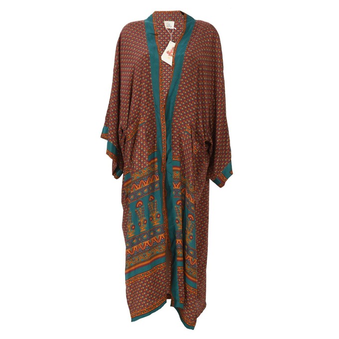 If Saris Could Talk Maxi Kimono- Jaimala Border from Loft & Daughter