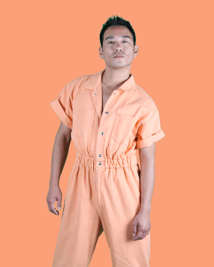 DANNY orange – boiler suit from logocomo